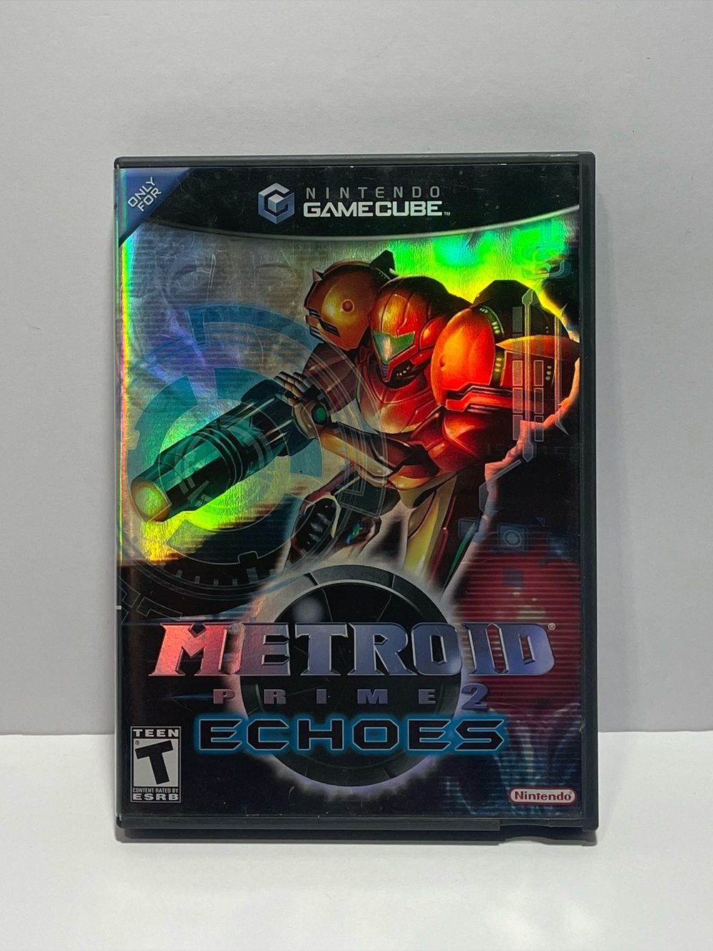 Nintendo GameCube Metroid Prime 2 Echoes - Black Case with Holographic Cover